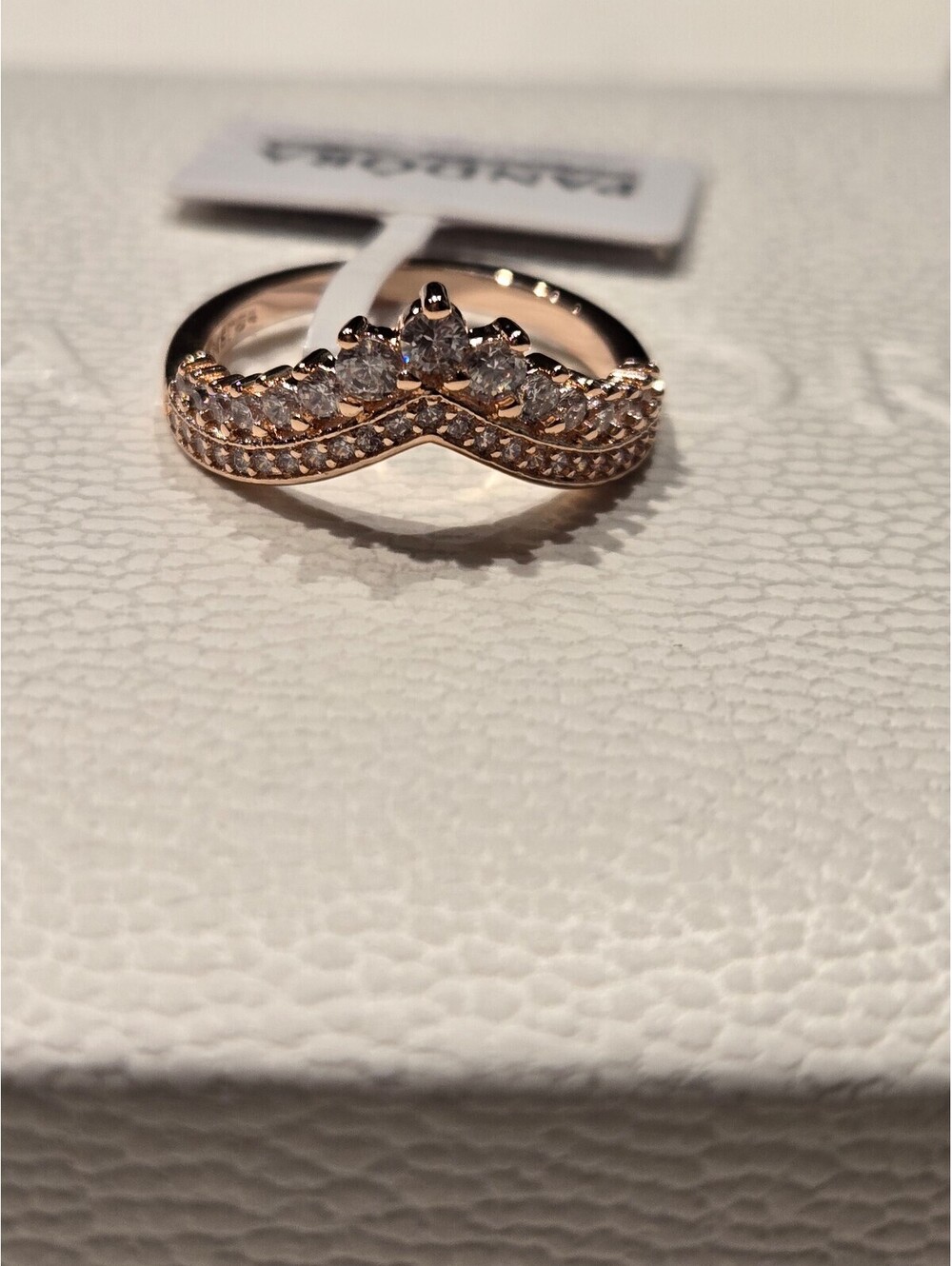 Pandora s925 ale cubic zirconia princess cut ring